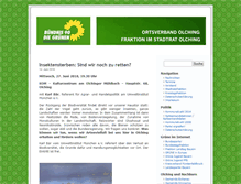 Tablet Screenshot of gruene-olching.de